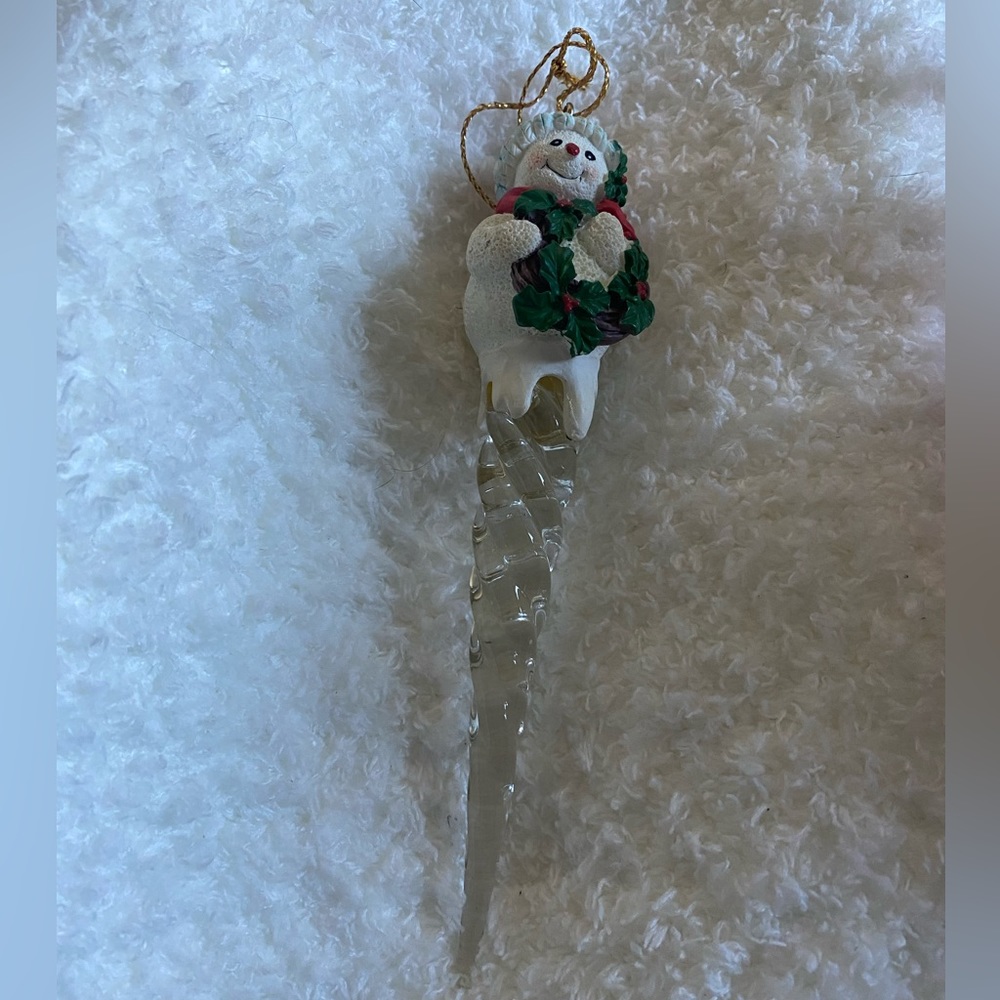 Snowman Icicle Ornament